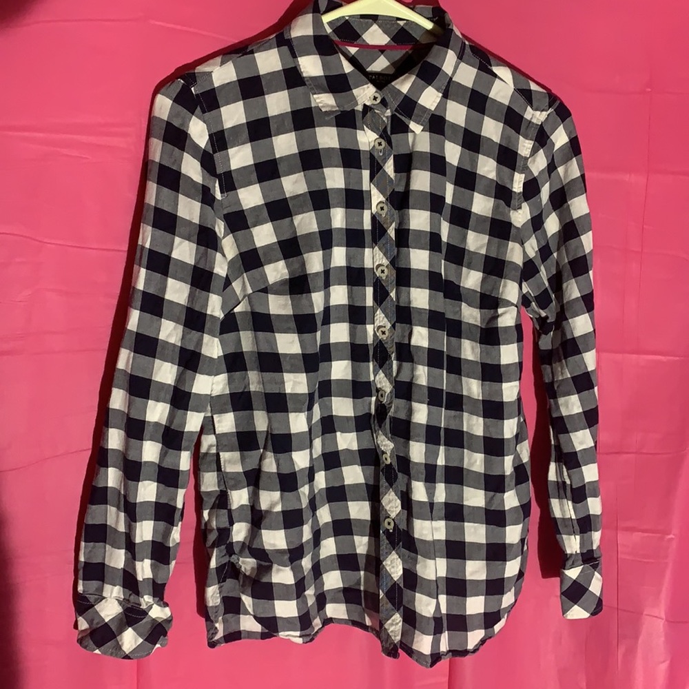 Talbots Petite Button-Up Flannel Top